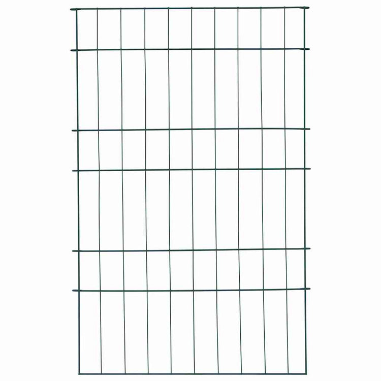 Vidaxl clôture d'étang set 8 pcs vert 50 x 80 cm acier