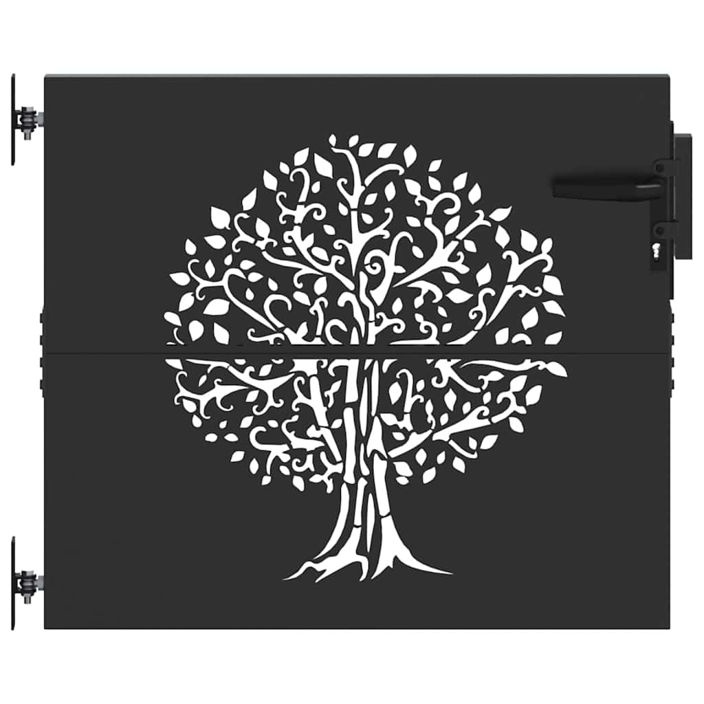 VidaXL portail de jardin avec serrure noir 85 x 100 cm acier thermolaqué