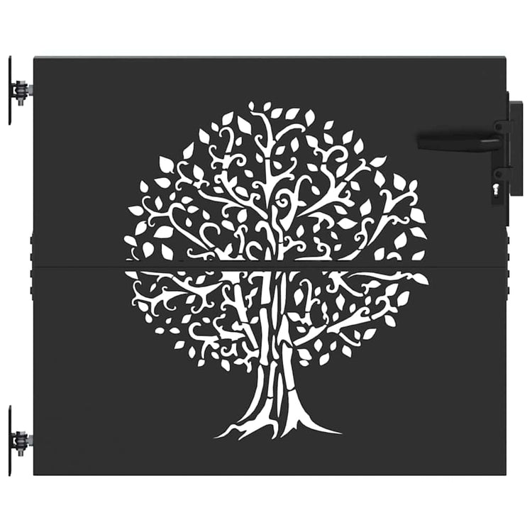 VidaXL portail de jardin avec serrure noir 85 x 100 cm acier thermolaqué