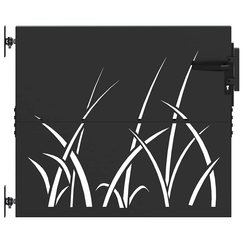 VidaXL portail de jardin avec serrure noir 85 x 100 cm acier thermolaqué