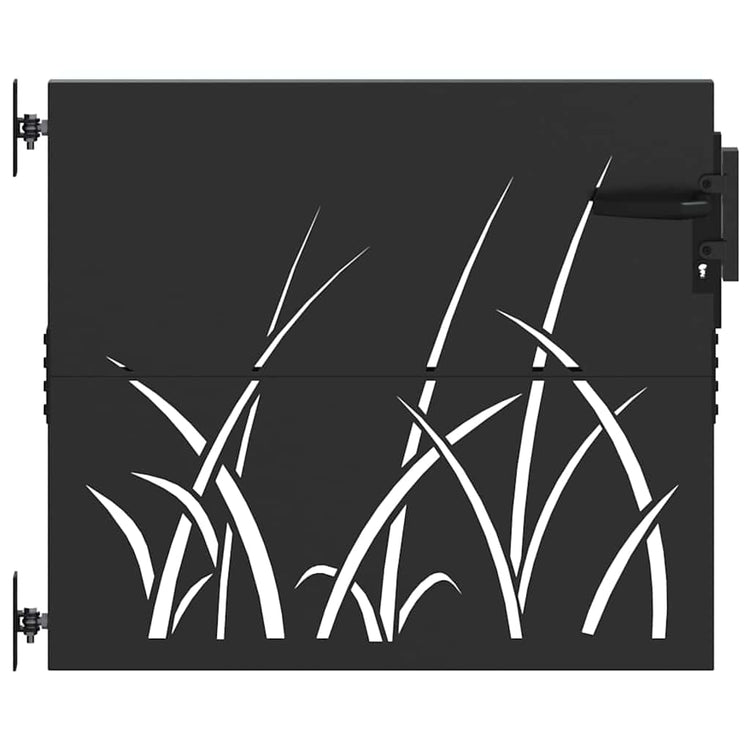 VidaXL portail de jardin avec serrure noir 85 x 100 cm acier thermolaqué
