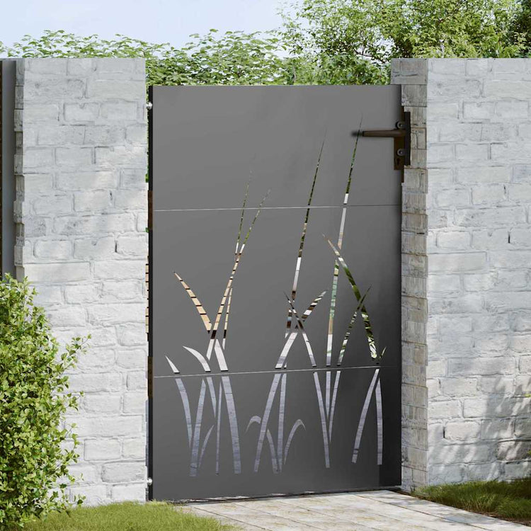 VidaXL portail de jardin avec serrure noir 85 x 125 cm acier thermolaqué