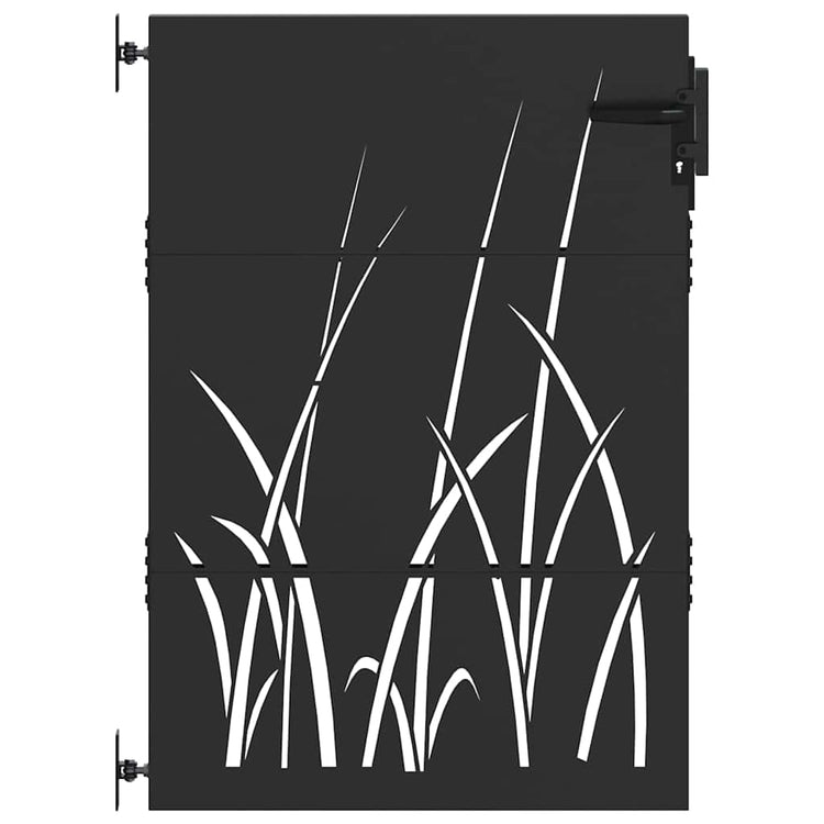 VidaXL portail de jardin avec serrure noir 85 x 125 cm acier thermolaqué