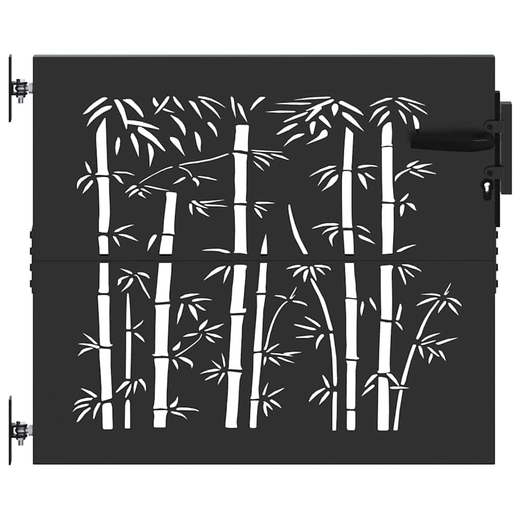 VidaXL portail de jardin avec serrure noir 85 x 175 cm acier thermolaqué