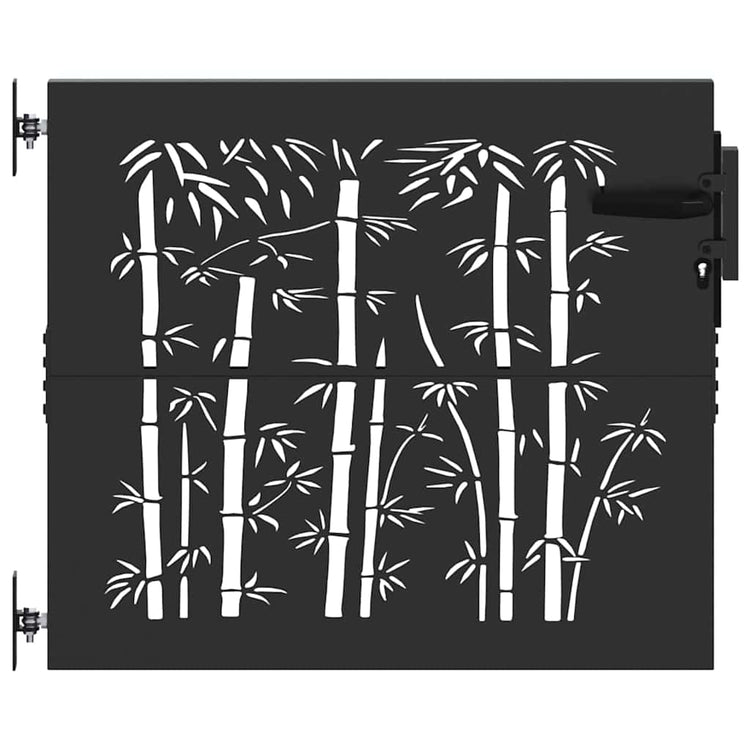 VidaXL portail de jardin avec serrure noir 85 x 175 cm acier thermolaqué