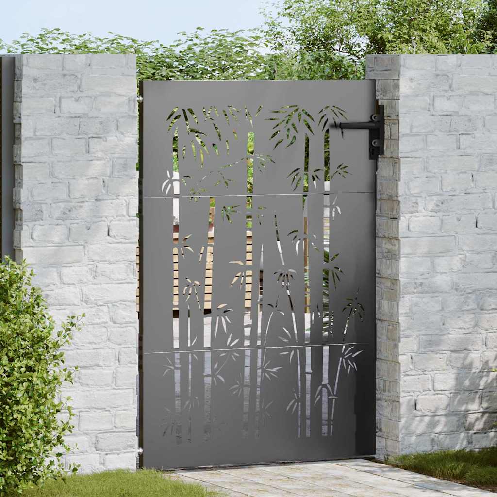 VidaXL portail de jardin avec serrure noir 85 x 125 cm acier thermolaqué