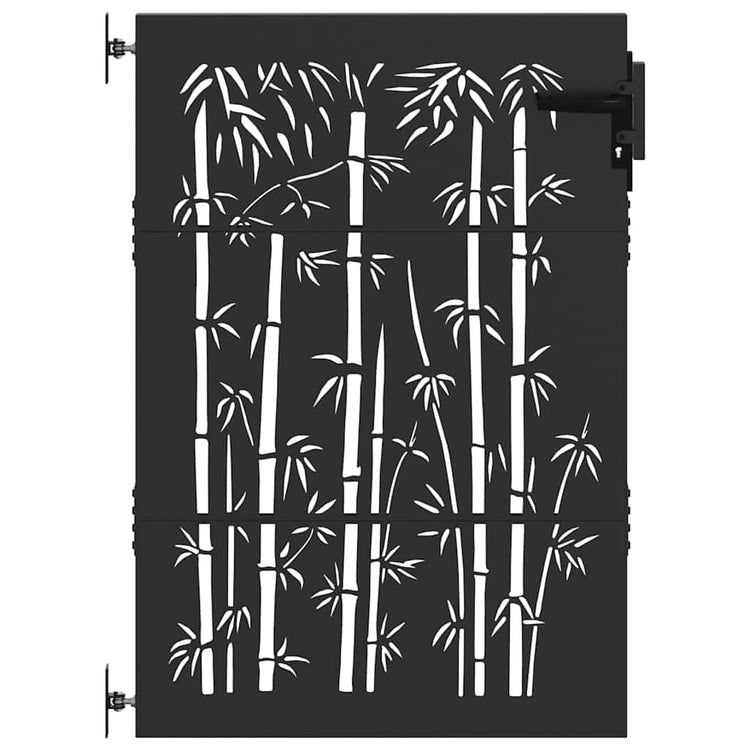 VidaXL portail de jardin avec serrure noir 85 x 125 cm acier thermolaqué