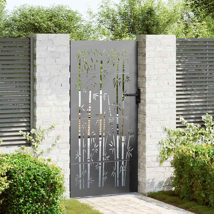 VidaXL portail de jardin avec serrure noir 85 x 100 cm acier thermolaqué