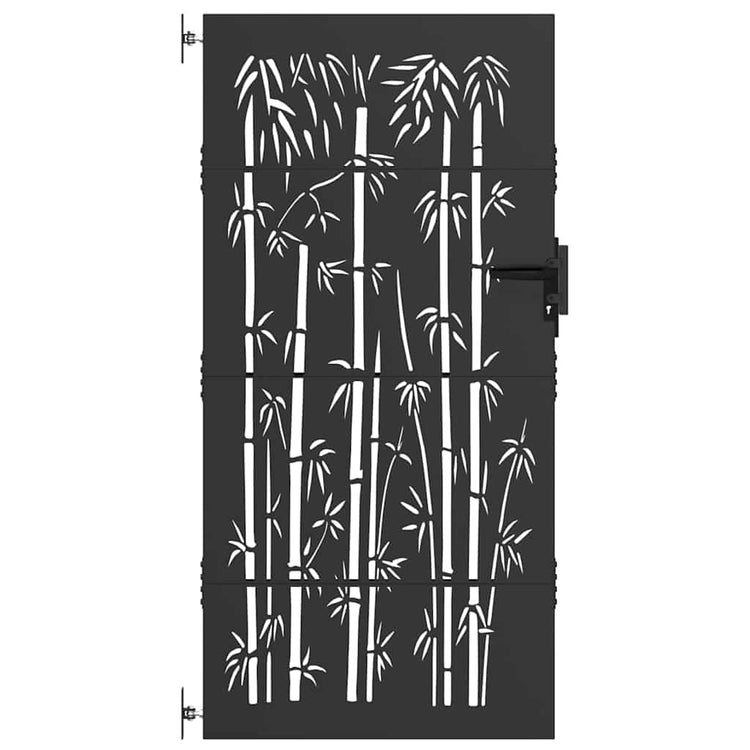 VidaXL portail de jardin avec serrure noir 85 x 200 cm acier enduit de poudre