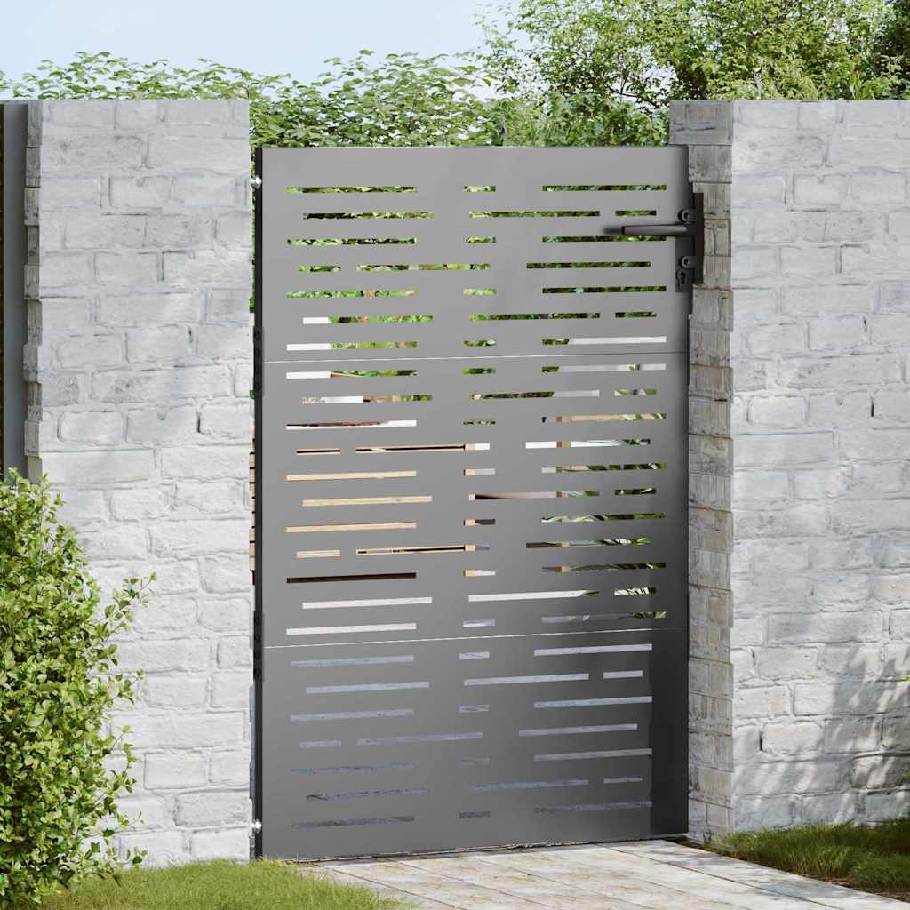 Vidaxxl portail de jardin avec serrure noir 85 x 150 cm en acier thermolaqué