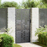 VidaXL portail de jardin avec serrure noir 85 x 175 cm acier thermolaqué - afbeelding 1