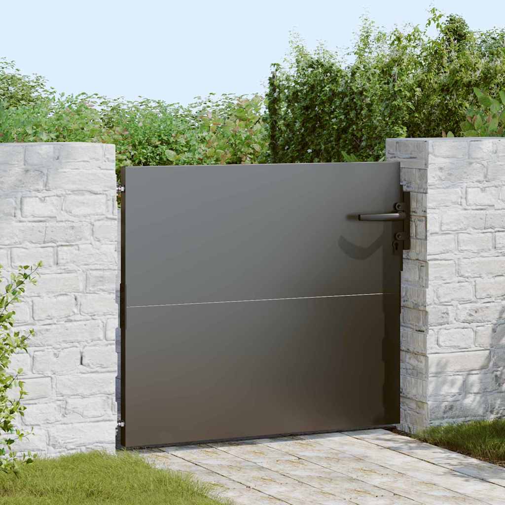 VidaXL portail de jardin avec serrure noir 85 x 100 cm acier thermolaqué