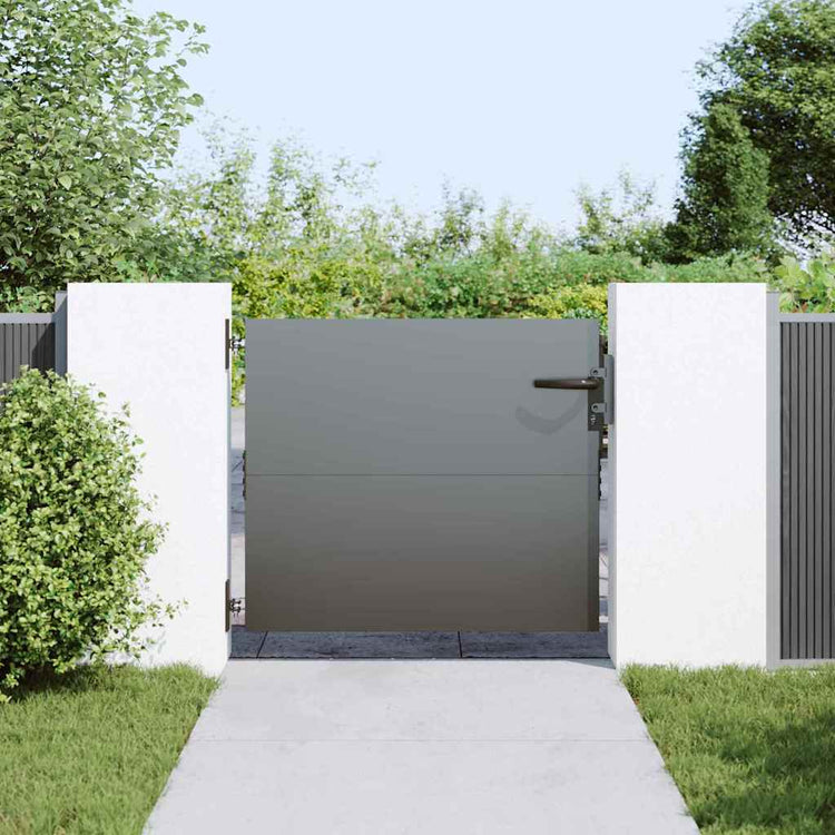 VidaXL portail de jardin avec serrure noir 85 x 100 cm acier thermolaqué