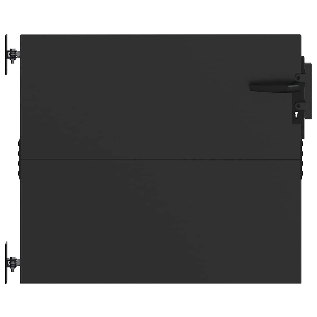 VidaXL portail de jardin avec serrure noir 85 x 100 cm acier thermolaqué