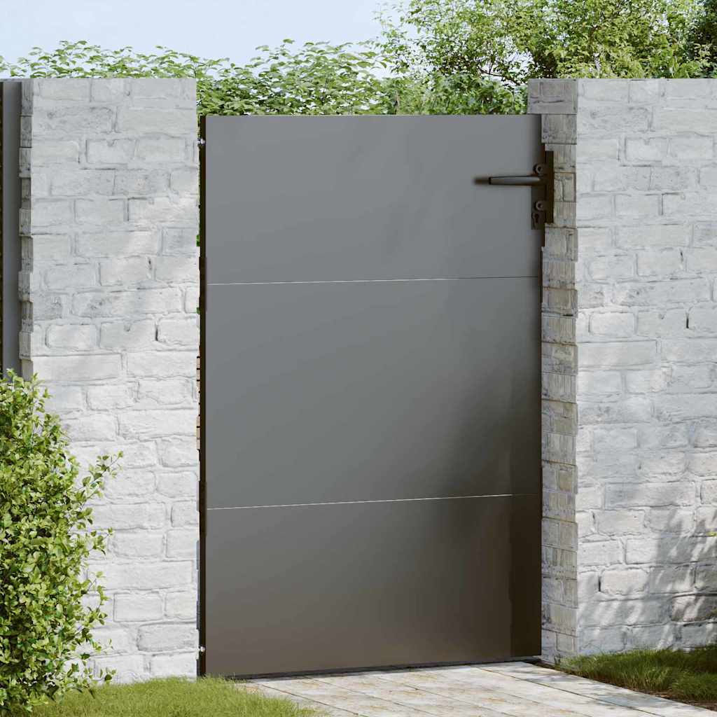 Vidaxxl portail de jardin avec serrure noir 85 x 125 cm en acier thermolaqué