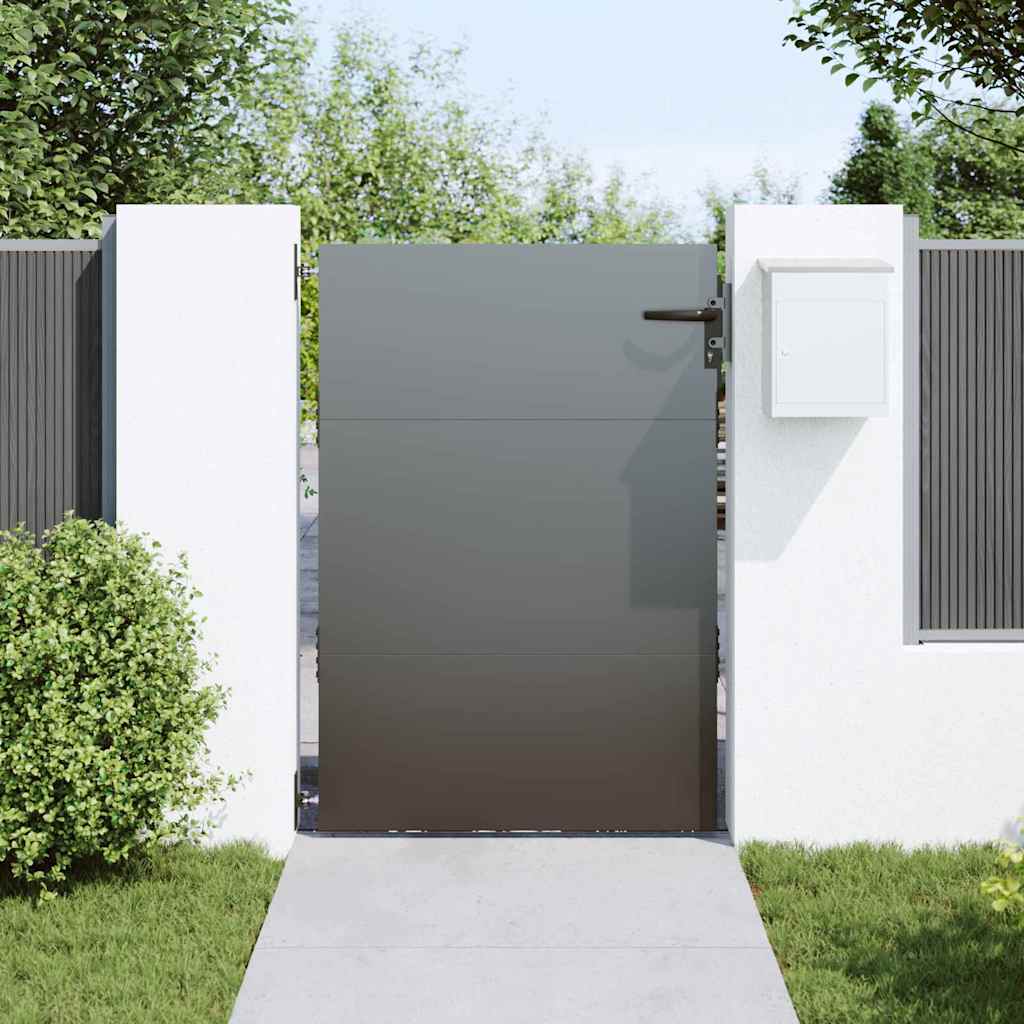 Vidaxxl portail de jardin avec serrure noir 85 x 125 cm en acier thermolaqué