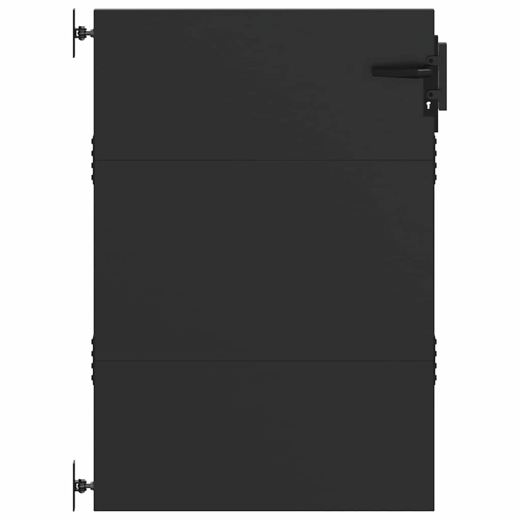 Vidaxxl portail de jardin avec serrure noir 85 x 125 cm en acier thermolaqué