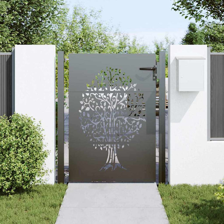 Vidaxxl portail de jardin avec serrure noir 110 x 155 cm acier thermolaqué