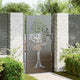 VidaXL portail de jardin avec serrure noir 110 x 180 cm acier thermolaqué