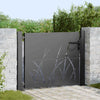 VidaXL portail de jardin avec serrure noir 110 x 105 cm acier thermolaqué