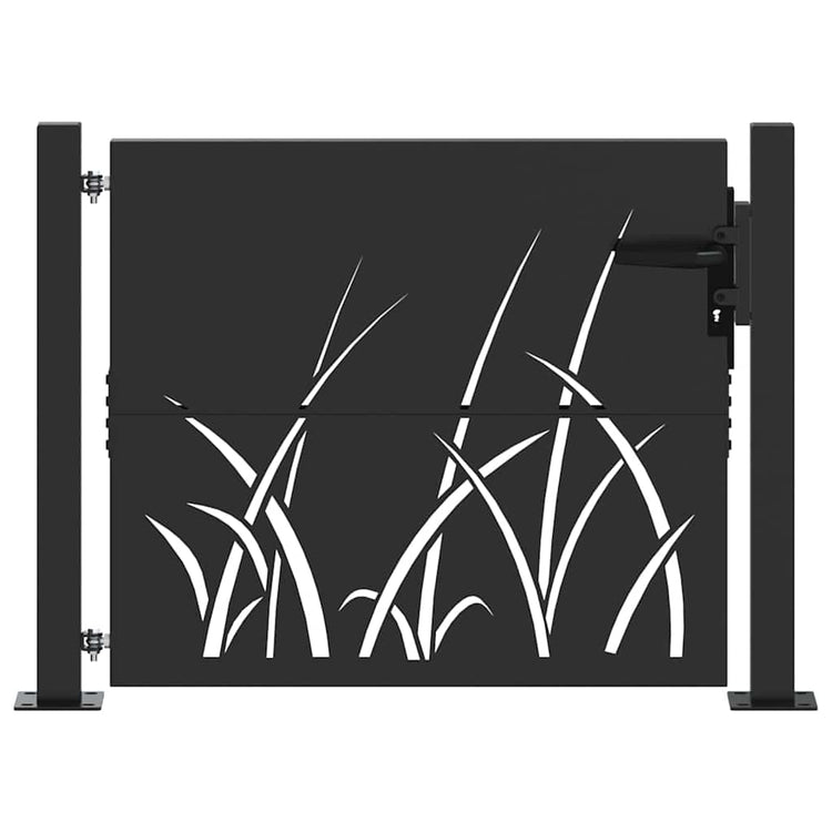 VidaXL portail de jardin avec serrure noir 110 x 105 cm acier thermolaqué