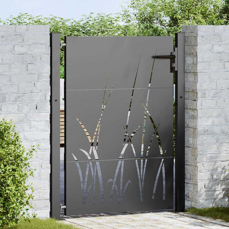 Vidaxxl portail de jardin avec serrure noir 110 x 155 cm acier thermolaqué