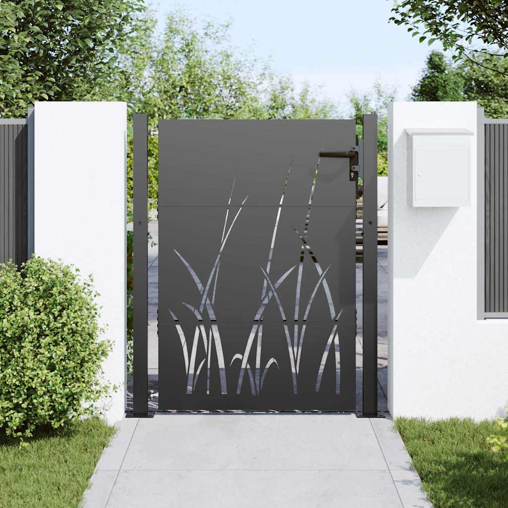 Vidaxxl portail de jardin avec serrure noir 110 x 155 cm acier thermolaqué