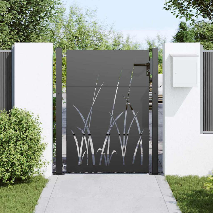 Vidaxxl portail de jardin avec serrure noir 110 x 155 cm acier thermolaqué