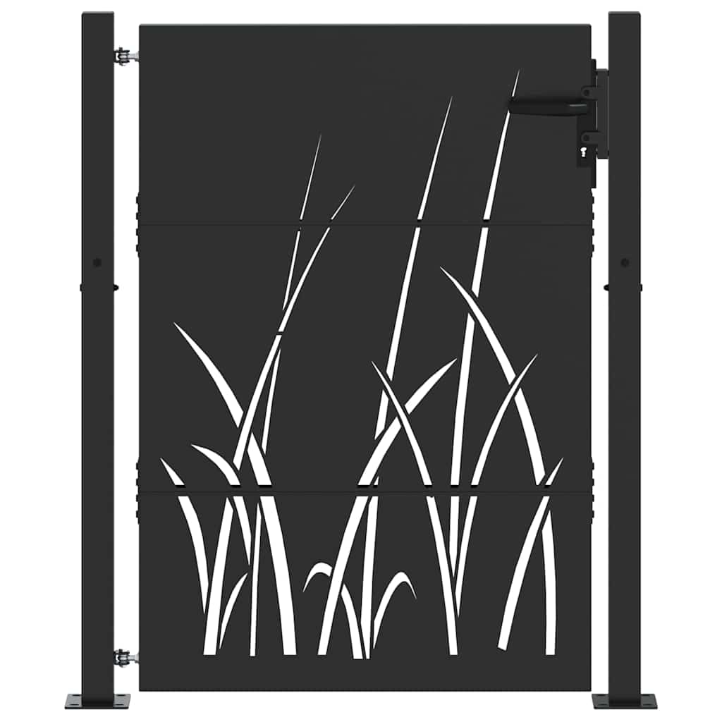 Vidaxxl portail de jardin avec serrure noir 110 x 155 cm acier thermolaqué