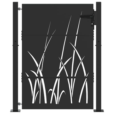 Vidaxxl portail de jardin avec serrure noir 110 x 155 cm acier thermolaqué