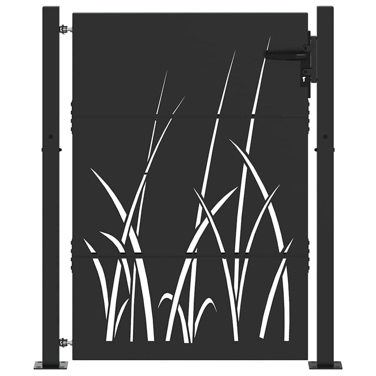 Vidaxxl portail de jardin avec serrure noir 110 x 155 cm acier thermolaqué