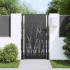 VidaXL portail de jardin avec serrure noir 110 x 180 cm acier thermolaqué