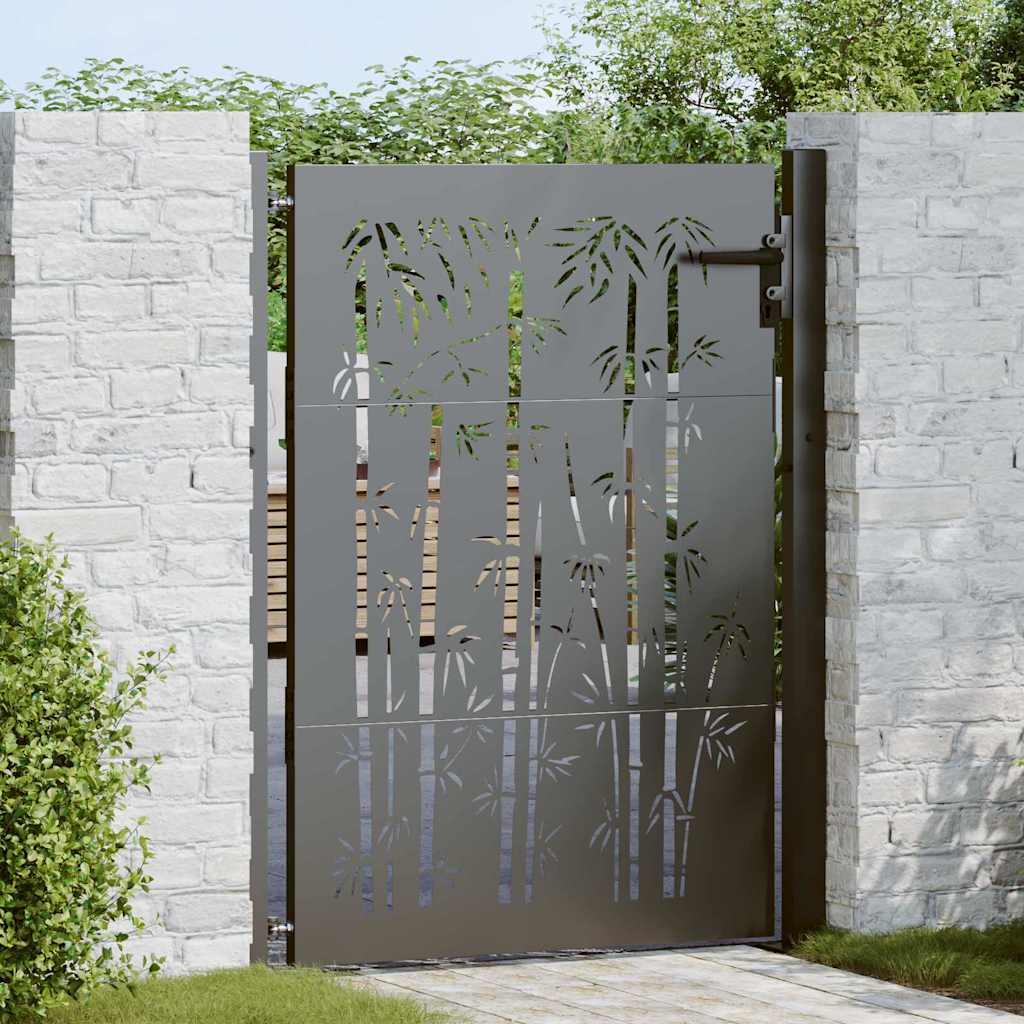 VidaXL portail de jardin avec serrure noir 110 x 155 cm acier thermolaqué