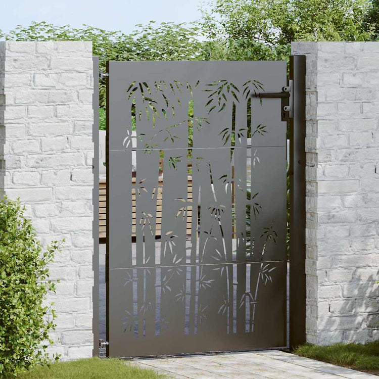 VidaXL portail de jardin avec serrure noir 110 x 155 cm acier thermolaqué