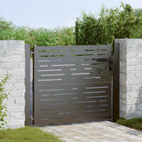 VidaXL portail de jardin avec serrure noir 110 x 105 cm acier thermolaqué - afbeelding 1