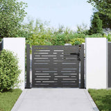 VidaXL portail de jardin avec serrure noir 110 x 105 cm acier thermolaqué - afbeelding 3