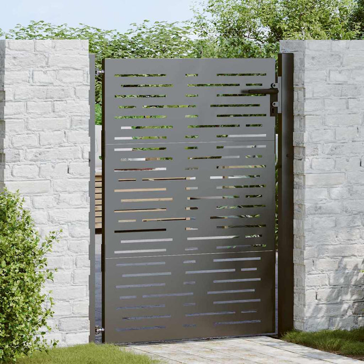 VidaXL portail de jardin avec serrure noir 110 x 130 cm acier thermolaqué