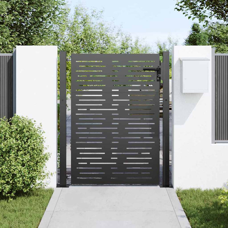 VidaXL portail de jardin avec serrure noir 110 x 130 cm acier thermolaqué