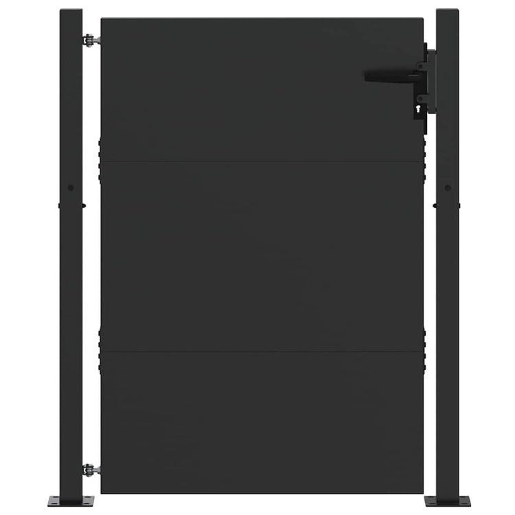 VidaXL portail de jardin avec serrure noir 105 x 130 cm acier thermolaqué