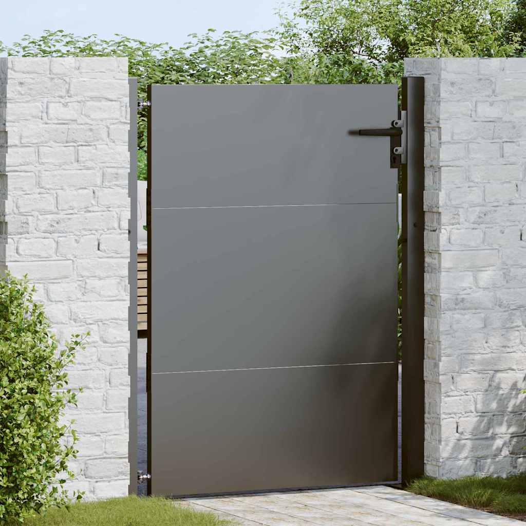 VidaXL portail de jardin avec serrure noir 110 x 155 cm acier thermolaqué