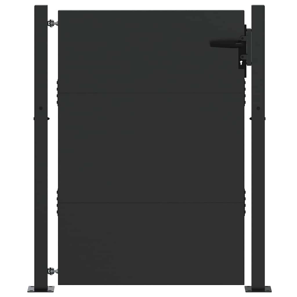 VidaXL portail de jardin avec serrure noir 110 x 155 cm acier thermolaqué