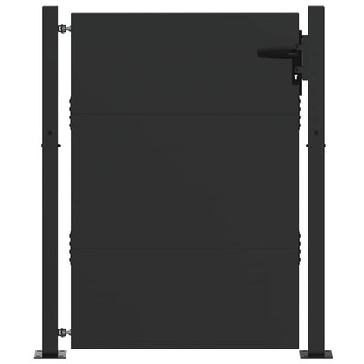VidaXL portail de jardin avec serrure noir 110 x 155 cm acier thermolaqué