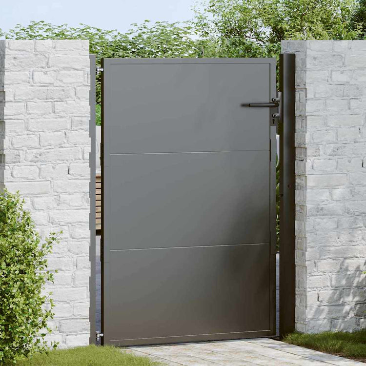 VidaXL portail de jardin avec serrure noir 110 x 130 cm acier thermolaqué