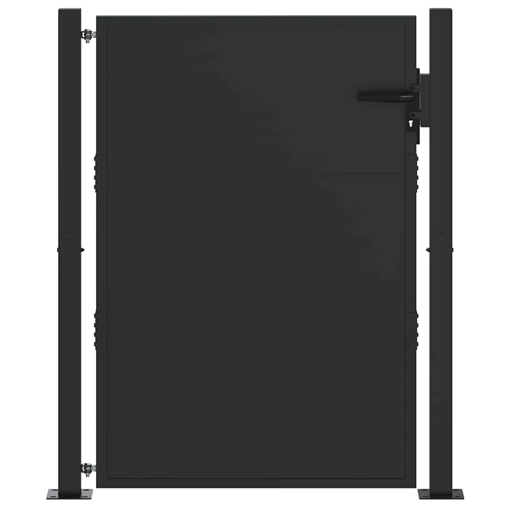 VidaXL portail de jardin avec serrure noir 110 x 130 cm acier thermolaqué