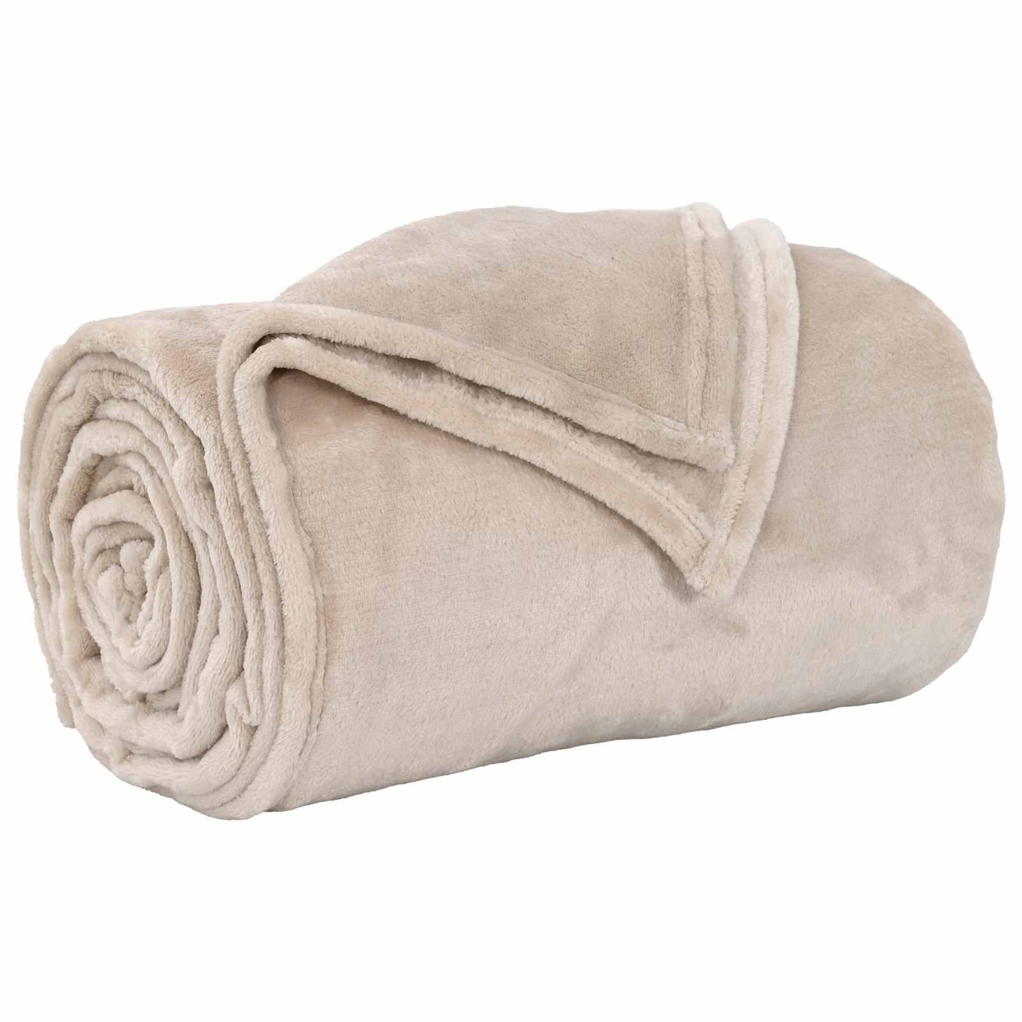 Vidaxl plaid beige 220 x 240 cm polaire