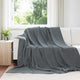 Vidaxl plaid gris foncé 220 x 240 cm polaire