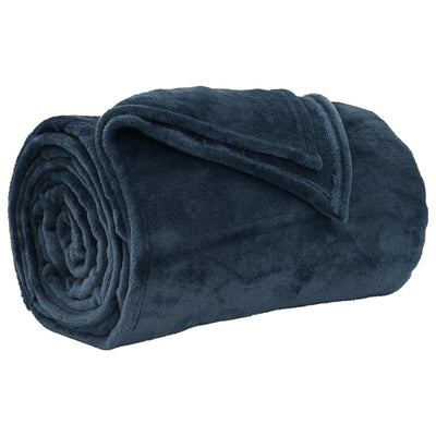 Vidaxx plaid bleu marine 220 x 240 cm polaire