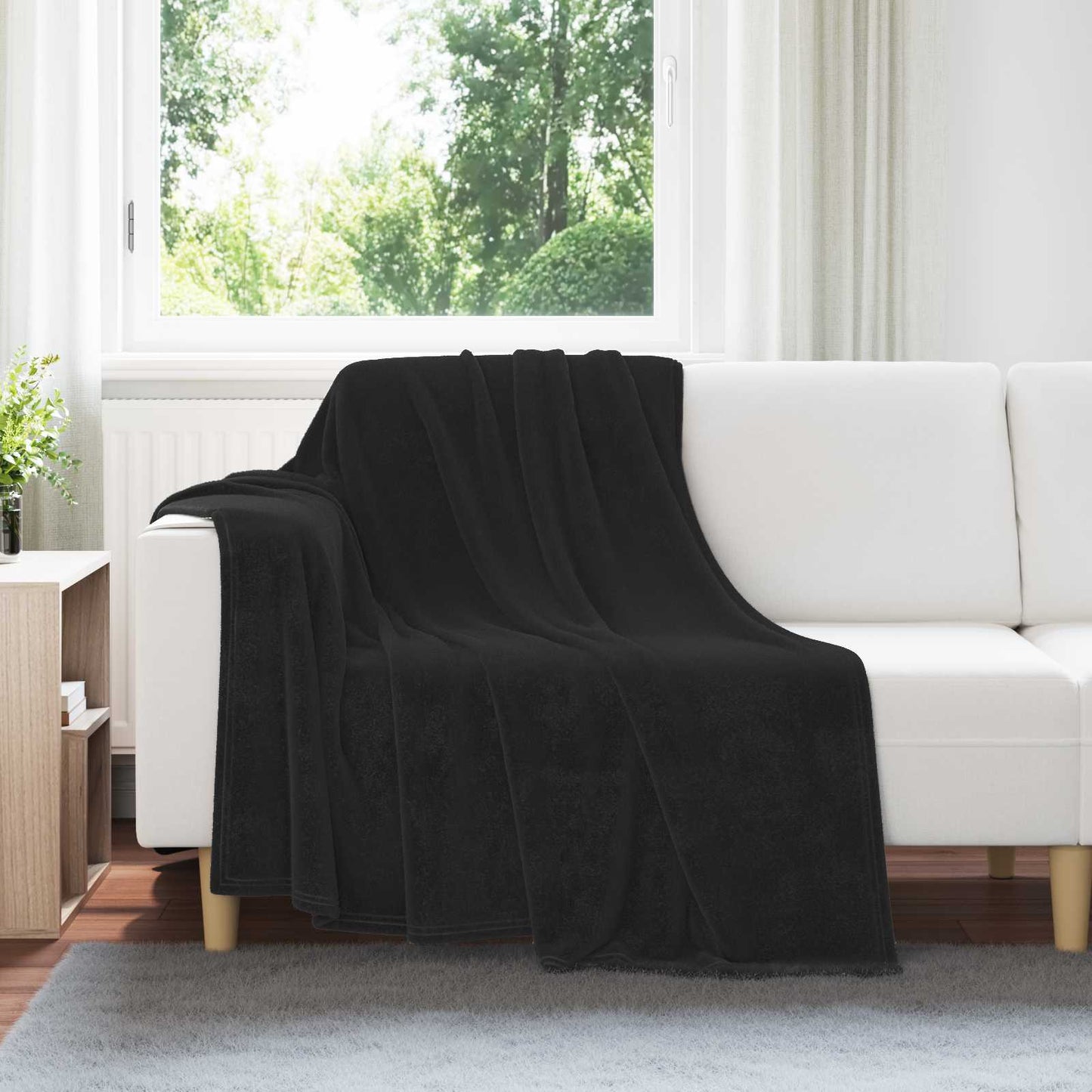 Vidaxx plaid noir 150 x 200 cm polaire