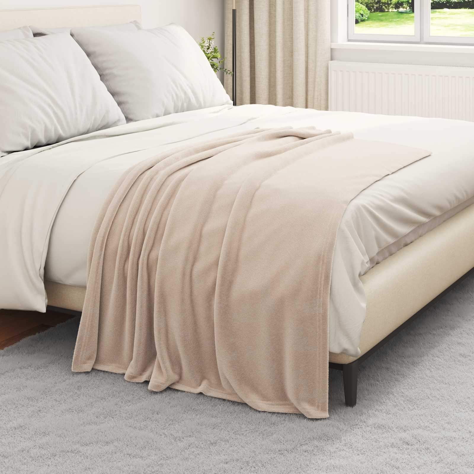 Vidaxl tapis 6 pcs beige 130 x 150 cm polaire
