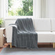 Vidaxl tapis 6 pcs gris foncé 130 x 150 cm polaire